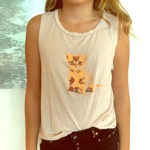 Mia chica Cream cat t-shirt